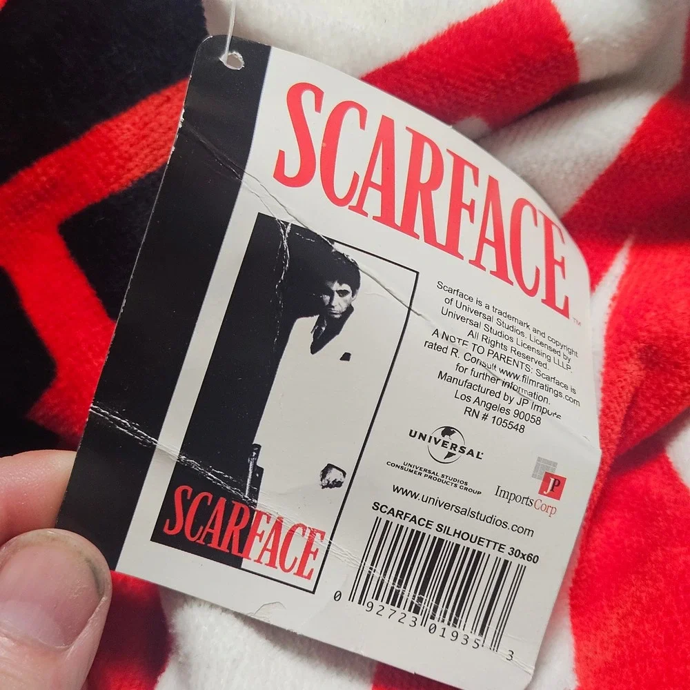 Scarface Tony Montana Beach Towel 100% Cotton 30x60 Universal Studios NWT